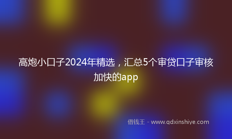 高炮小口子2024年精选，汇总5个审贷口子审核加快的app