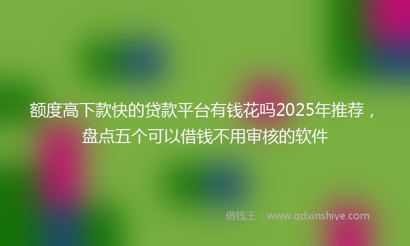 额度高下款快的贷款平台有钱花吗2025年推荐，盘点五个可以借钱不用审核的软件