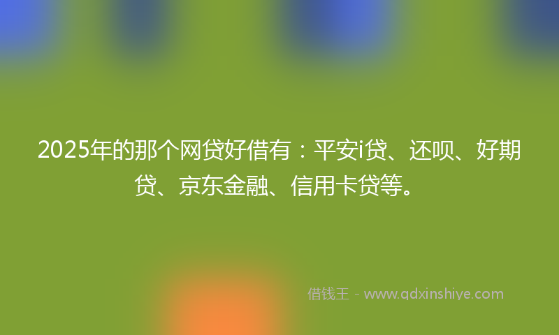 2025年的那个网贷好借有：平安i贷、还呗、好期贷、京东金融、信用卡贷等。