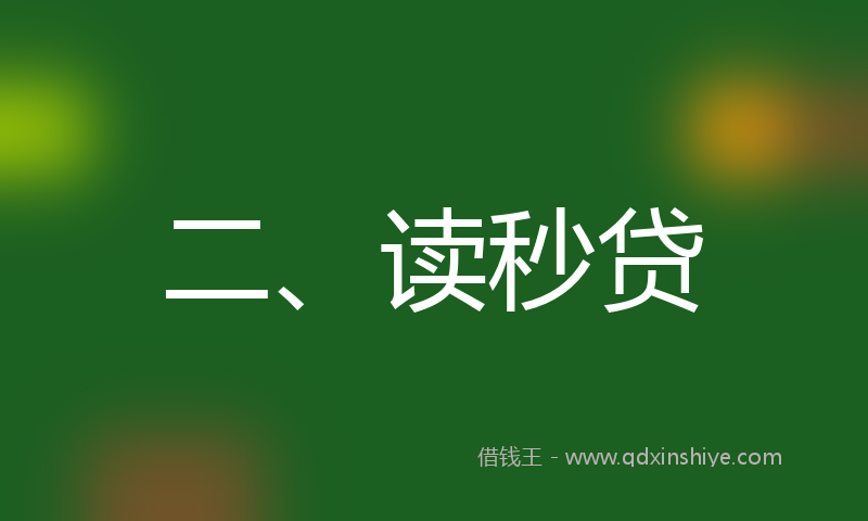 二、读秒贷