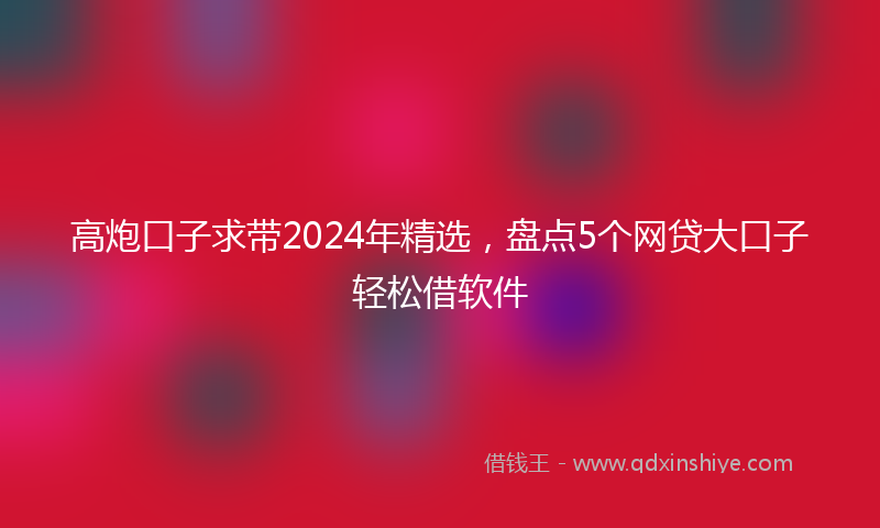 高炮口子求带2024年精选，盘点5个网贷大口子轻松借软件