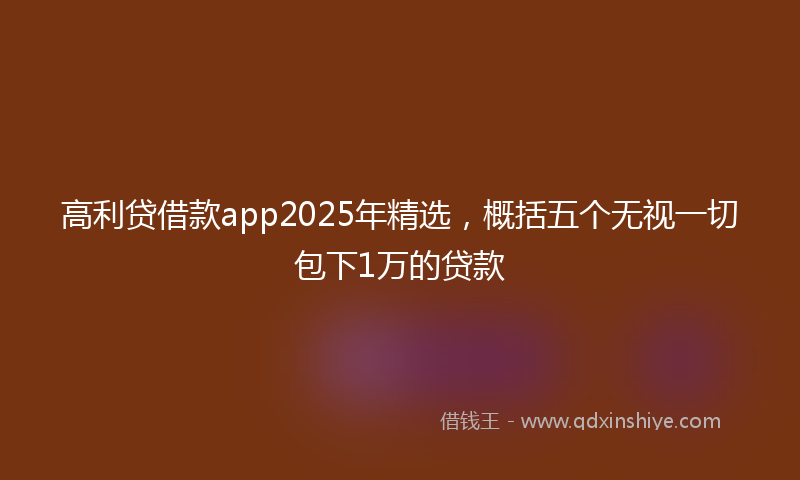高利贷借款app2025年精选，概括五个无视一切包下1万的贷款