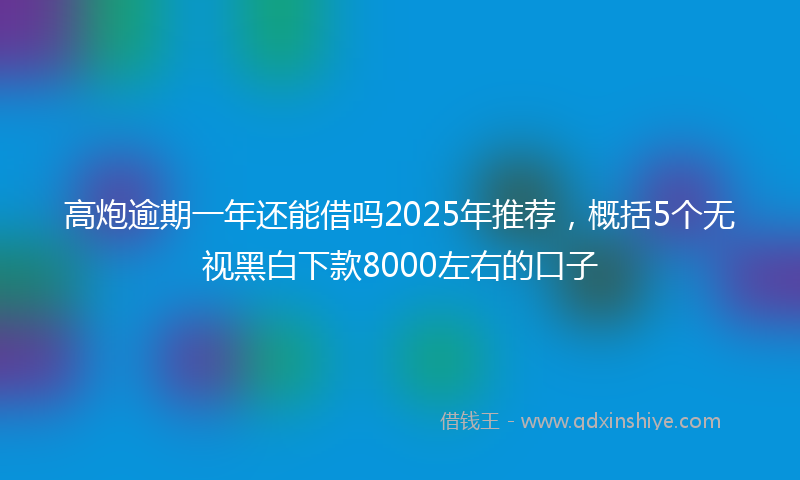 高炮逾期一年还能借吗2025年推荐，概括5个无视黑白下款8000左右的口子