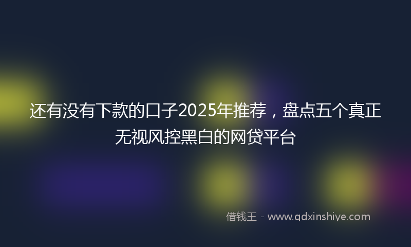 还有没有下款的口子2025年推荐，盘点五个真正无视风控黑白的网贷平台