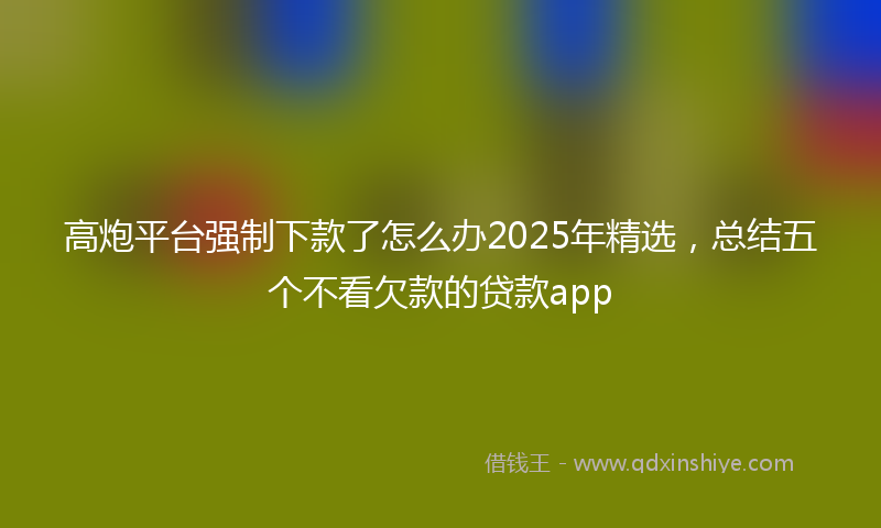 高炮平台强制下款了怎么办2025年精选，总结五个不看欠款的贷款app