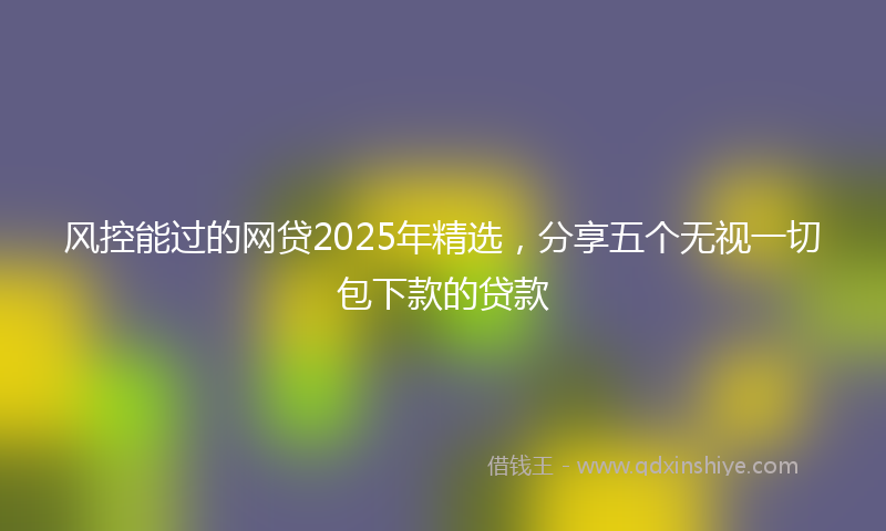 风控能过的网贷2025年精选，分享五个无视一切包下款的贷款