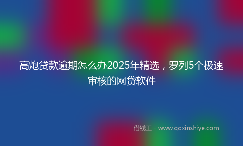 高炮贷款逾期怎么办2025年精选，罗列5个极速审核的网贷软件