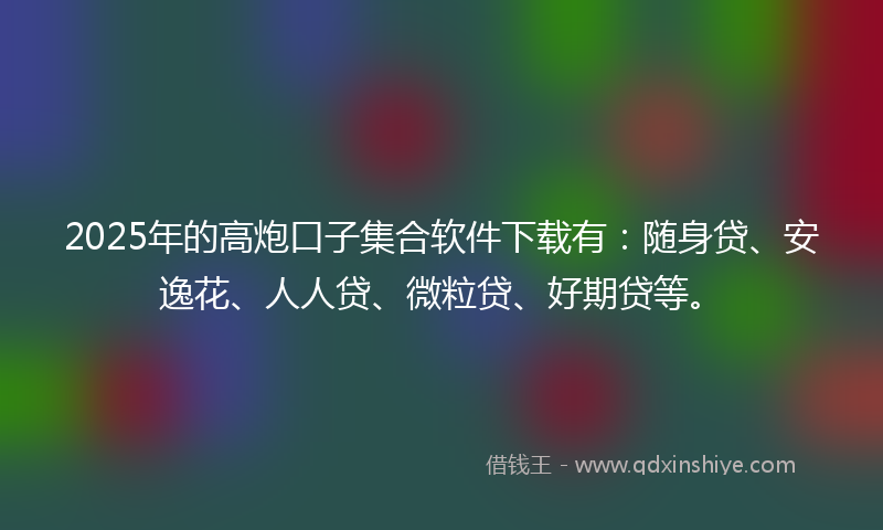 2025年的高炮口子集合软件下载有：随身贷、安逸花、人人贷、微粒贷、好期贷等。