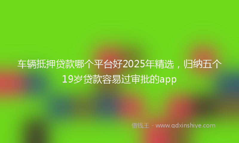 车辆抵押贷款哪个平台好2025年精选，归纳五个19岁贷款容易过审批的app