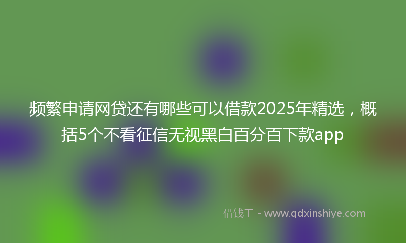 频繁申请网贷还有哪些可以借款2025年精选，概括5个不看征信无视黑白百分百下款app