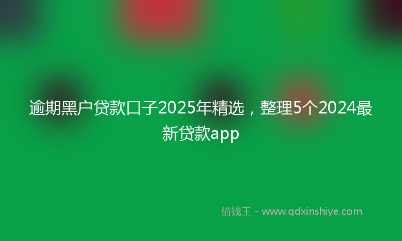 逾期黑户贷款口子2025年精选，整理5个2024最新贷款app
