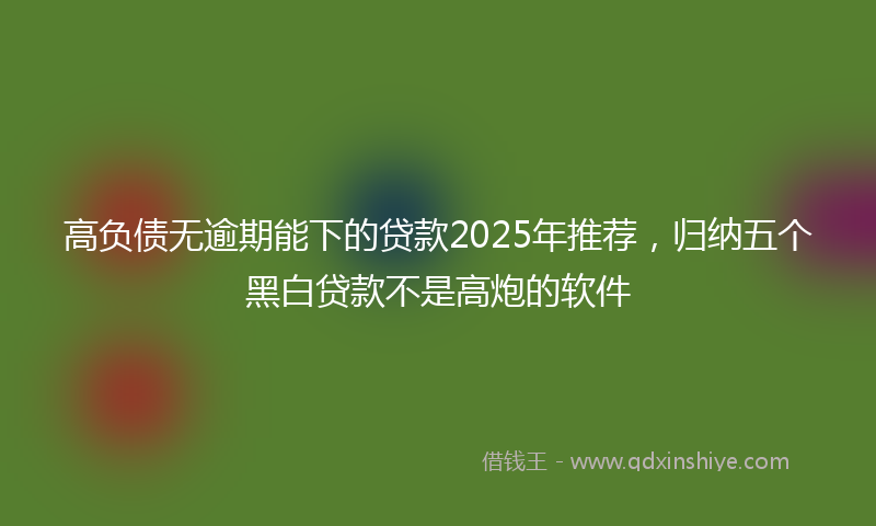 高负债无逾期能下的贷款2025年推荐，归纳五个黑白贷款不是高炮的软件