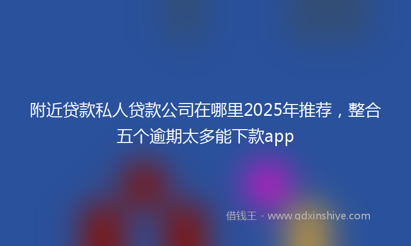 附近贷款私人贷款公司在哪里2025年推荐，整合五个逾期太多能下款app