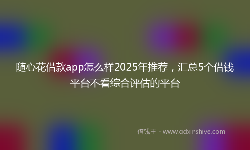 随心花借款app怎么样2025年推荐，汇总5个借钱平台不看综合评估的平台