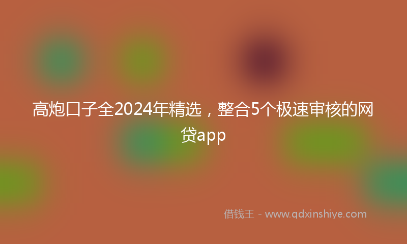 高炮口子全2024年精选，整合5个极速审核的网贷app