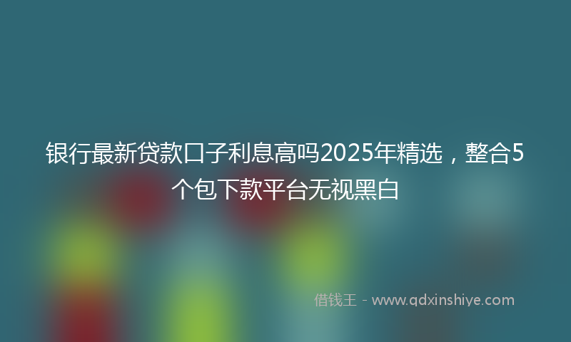 银行最新贷款口子利息高吗2025年精选，整合5个包下款平台无视黑白