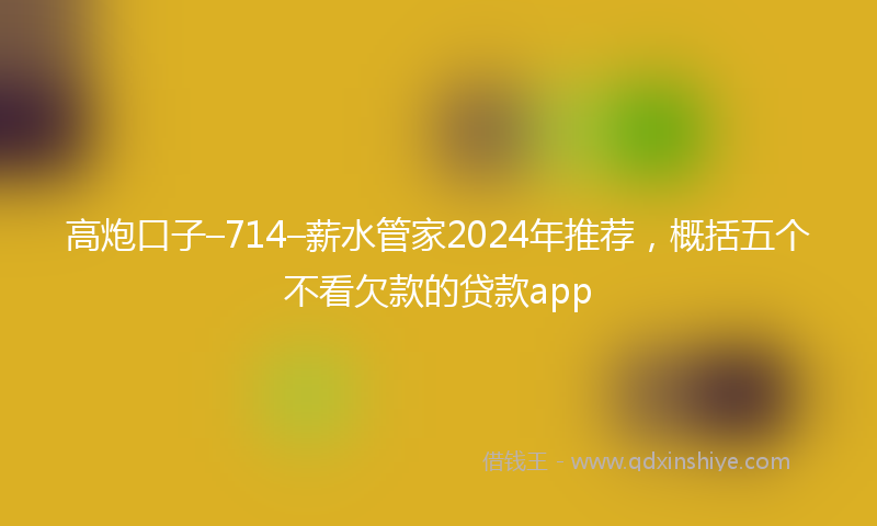高炮口子–714–薪水管家2024年推荐，概括五个不看欠款的贷款app