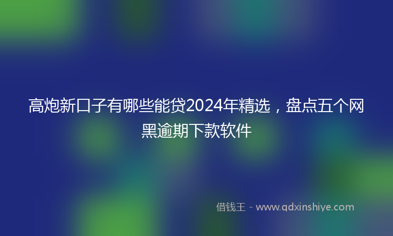 高炮新口子有哪些能贷2024年精选，盘点五个网黑逾期下款软件
