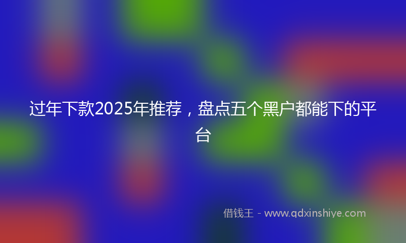 过年下款2025年推荐，盘点五个黑户都能下的平台