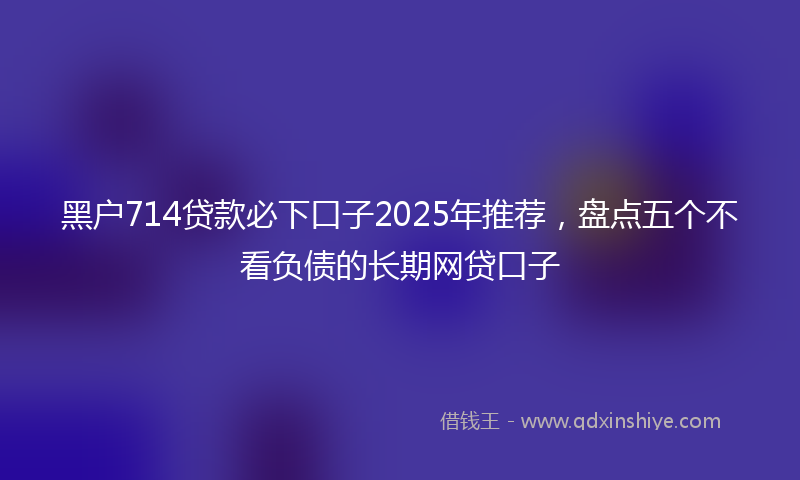 黑户714贷款必下口子2025年推荐，盘点五个不看负债的长期网贷口子