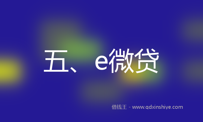 五、e微贷