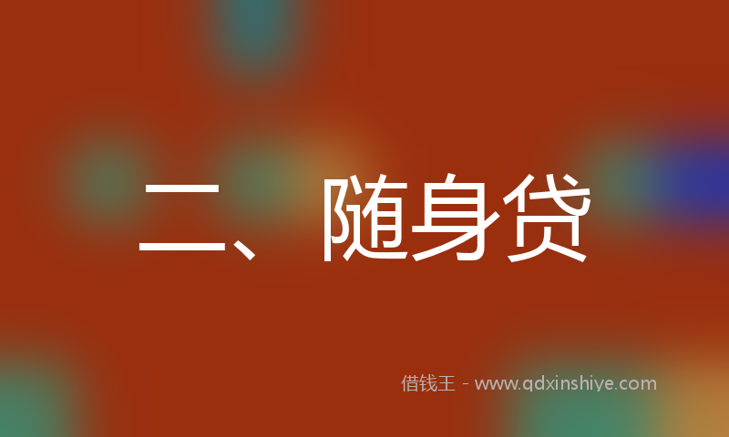 二、随身贷