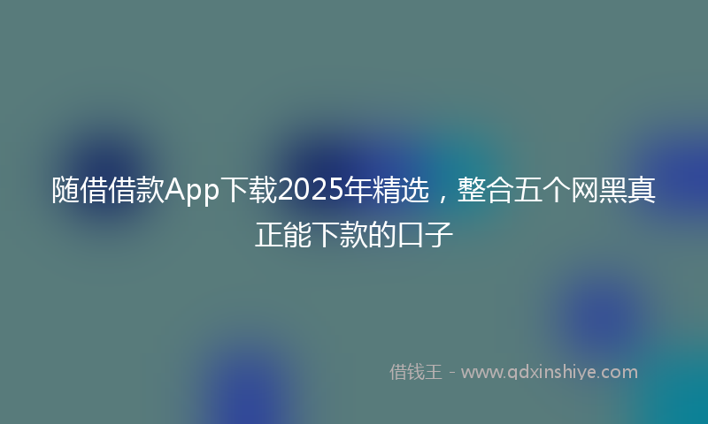 随借借款App下载2025年精选，整合五个网黑真正能下款的口子