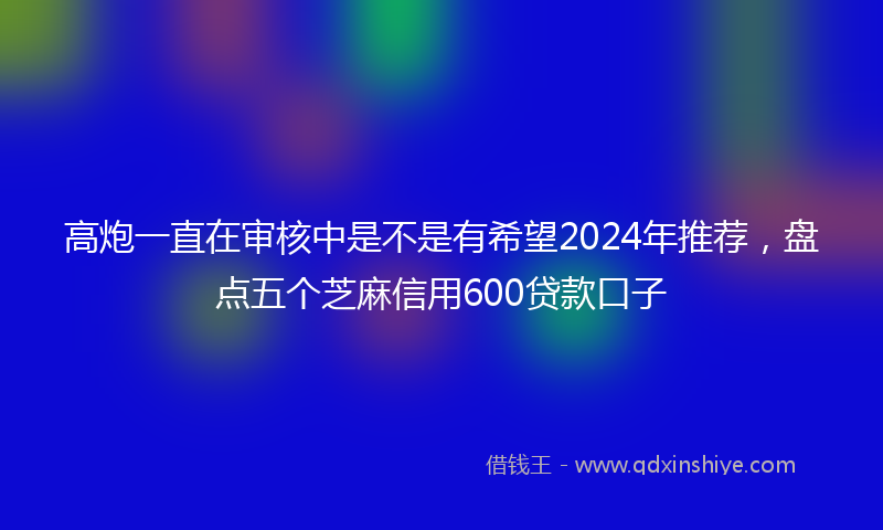 高炮一直在审核中是不是有希望2024年推荐，盘点五个芝麻信用600贷款口子