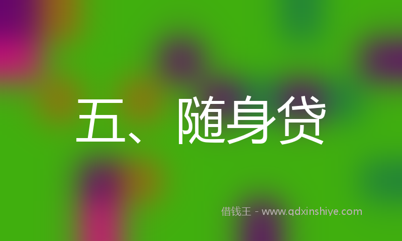五、随身贷