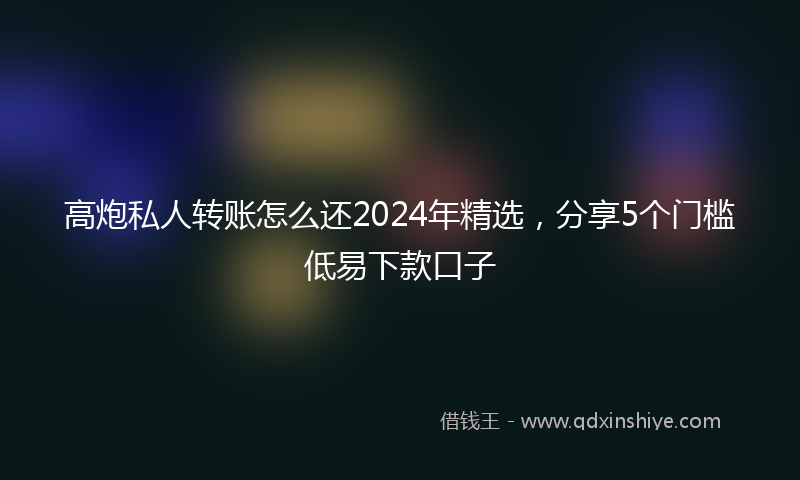 高炮私人转账怎么还2024年精选，分享5个门槛低易下款口子