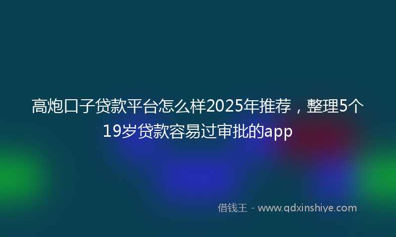 高炮口子贷款平台怎么样2025年推荐，整理5个19岁贷款容易过审批的app