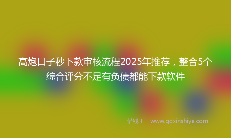 高炮口子秒下款审核流程2025年推荐，整合5个综合评分不足有负债都能下款软件