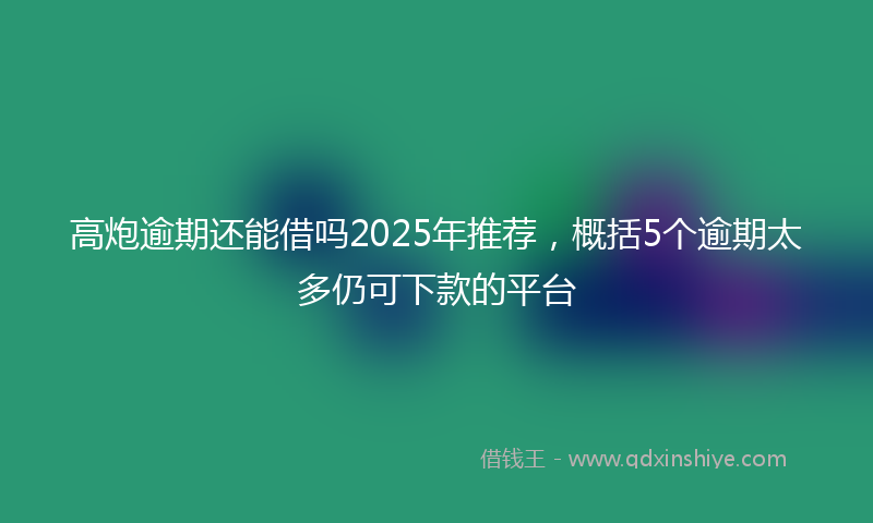 高炮逾期还能借吗2025年推荐，概括5个逾期太多仍可下款的平台