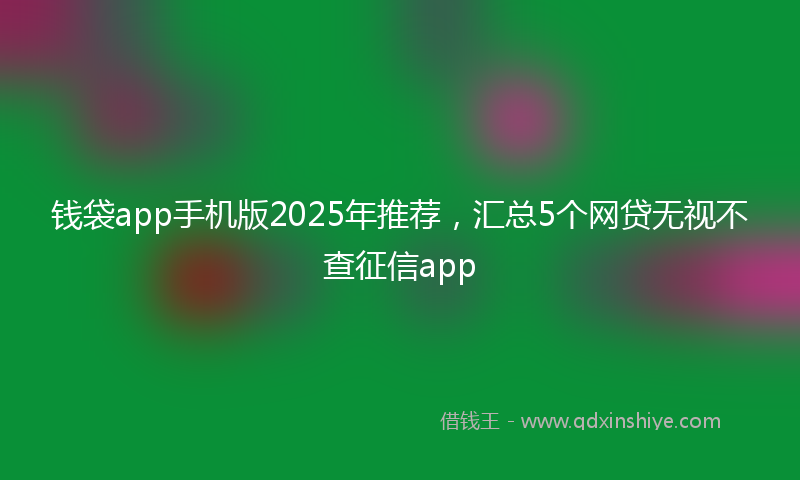 钱袋app手机版2025年推荐，汇总5个网贷无视不查征信app
