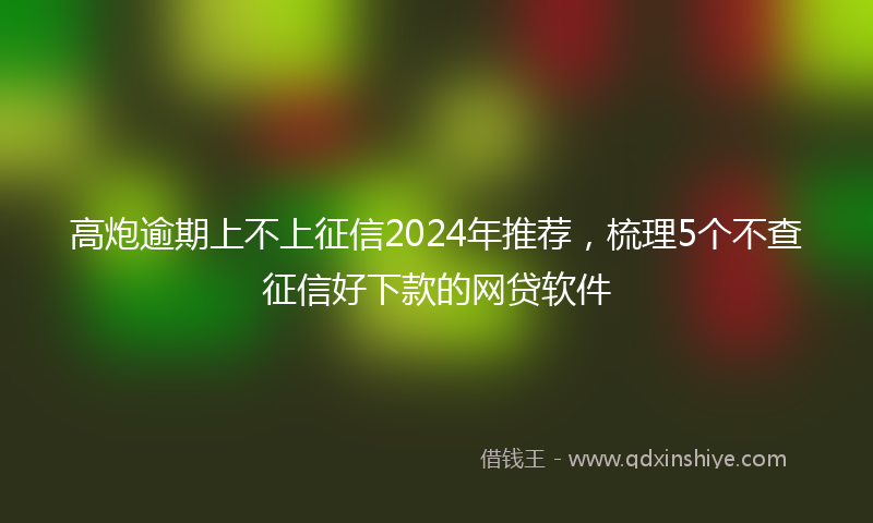 高炮逾期上不上征信2024年推荐，梳理5个不查征信好下款的网贷软件