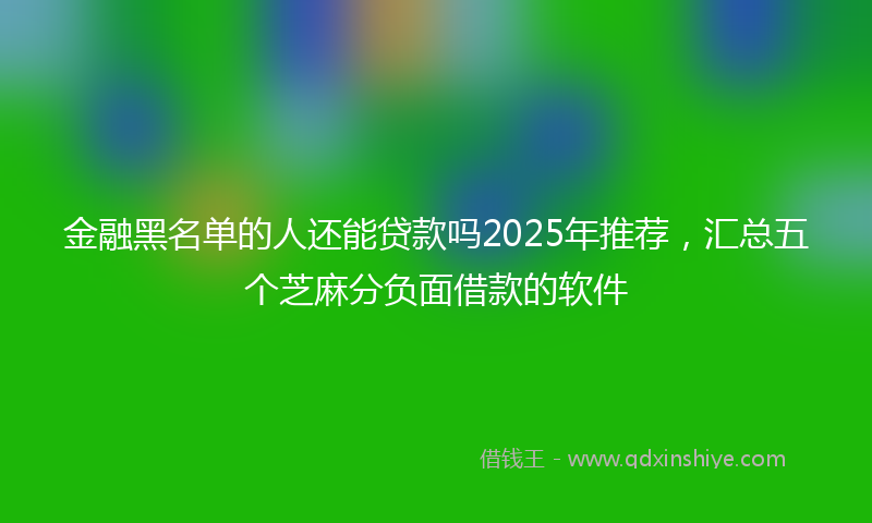 金融黑名单的人还能贷款吗2025年推荐，汇总五个芝麻分负面借款的软件