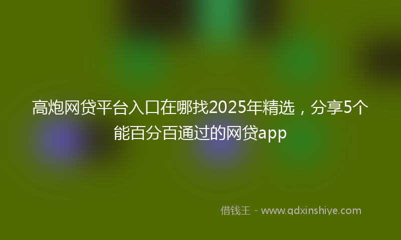高炮网贷平台入口在哪找2025年精选，分享5个能百分百通过的网贷app