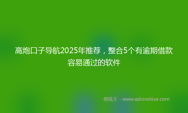 高炮口子导航2025年推荐，整合5个有逾期借款容易通过的软件