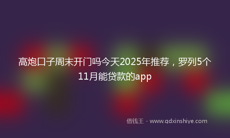 高炮口子周末开门吗今天2025年推荐，罗列5个11月能贷款的app