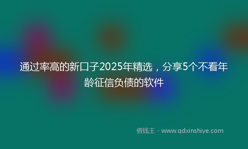 通过率高的新口子2025年精选，分享5个不看年龄征信负债的软件