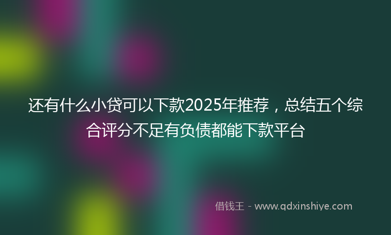 还有什么小贷可以下款2025年推荐，总结五个综合评分不足有负债都能下款平台