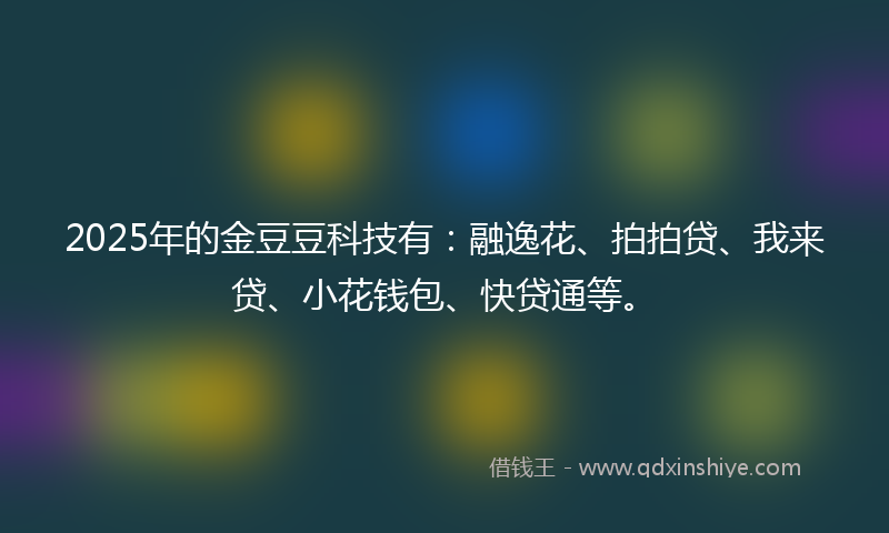 2025年的金豆豆科技有：融逸花、拍拍贷、我来贷、小花钱包、快贷通等。