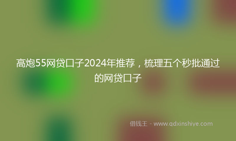 高炮55网贷口子2024年推荐，梳理五个秒批通过的网贷口子