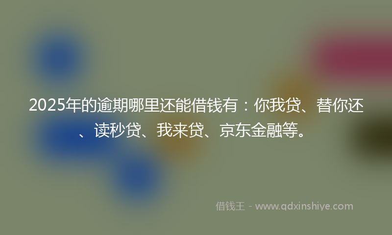 2025年的逾期哪里还能借钱有：你我贷、替你还、读秒贷、我来贷、京东金融等。