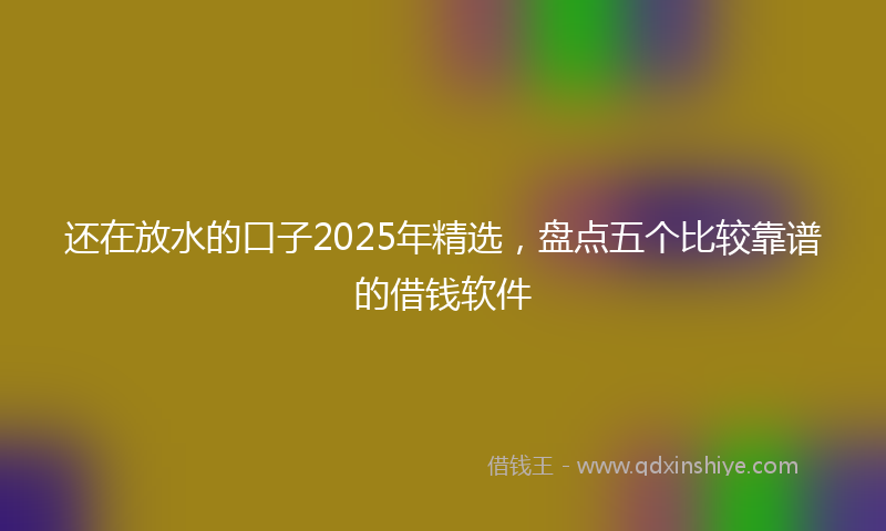 还在放水的口子2025年精选，盘点五个比较靠谱的借钱软件