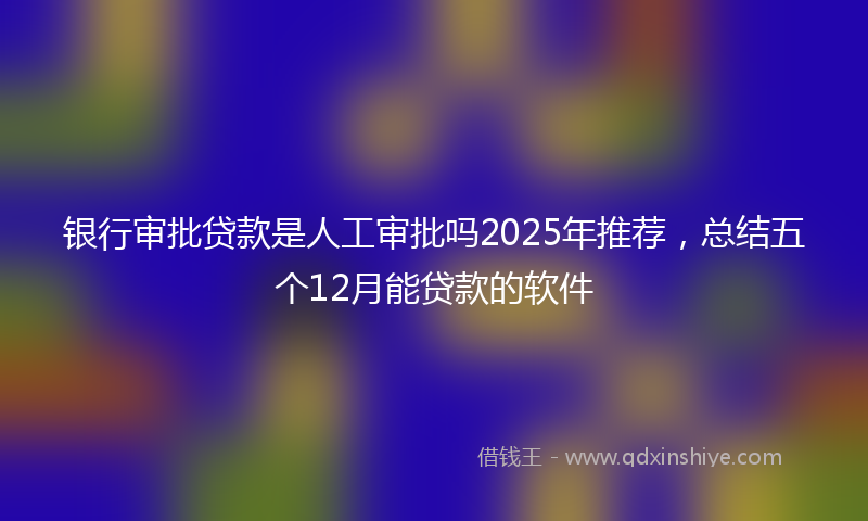 银行审批贷款是人工审批吗2025年推荐，总结五个12月能贷款的软件