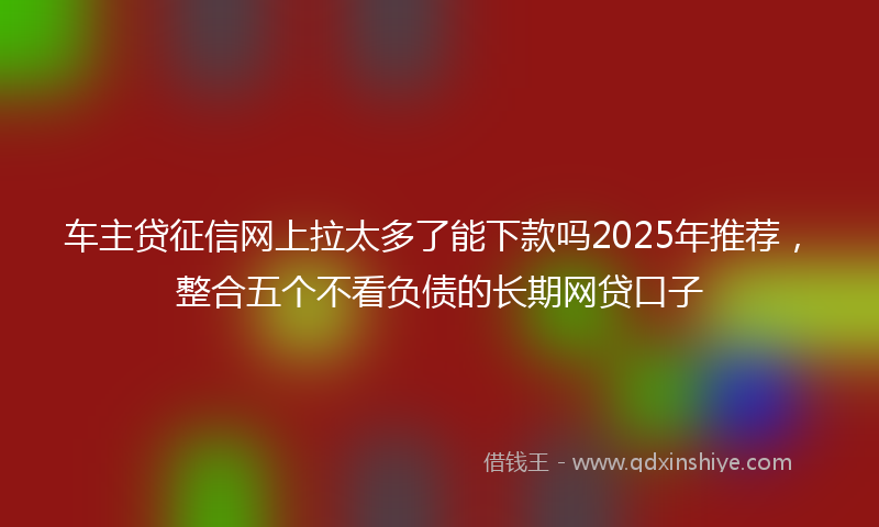 车主贷征信网上拉太多了能下款吗2025年推荐，整合五个不看负债的长期网贷口子