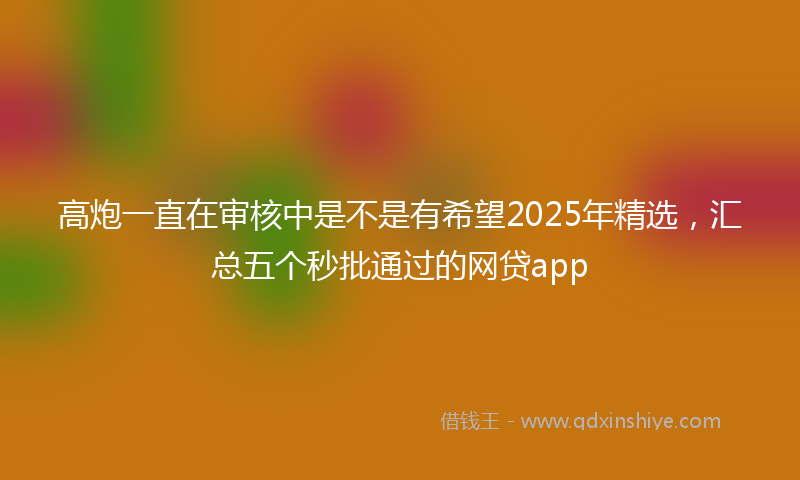 高炮一直在审核中是不是有希望2025年精选，汇总五个秒批通过的网贷app