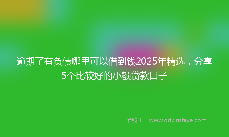 逾期了有负债哪里可以借到钱2025年精选，分享5个比较好的小额贷款口子