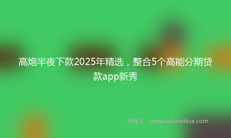 高炮半夜下款2025年精选，整合5个高能分期贷款app新秀